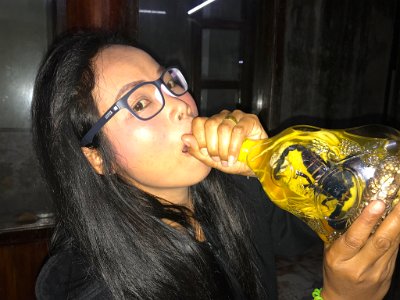 Chutikan loves drinking cobra whiskey!